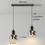 Pendente Mármore Estilo Nórdico em Pedra Natural