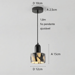 Pendente Mármore Estilo Nórdico em Pedra Natural