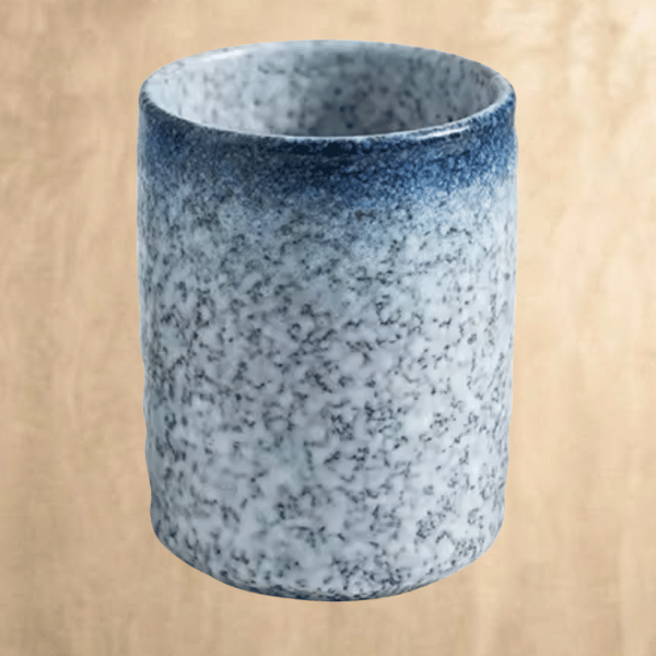 Copo Tumbler Japonês em Cerâmica Pintada Artesanal