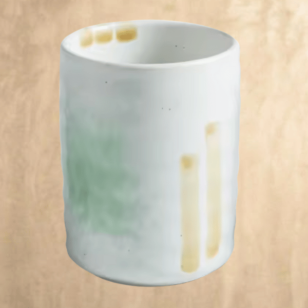 Copo Tumbler Japonês em Cerâmica Pintada Artesanal