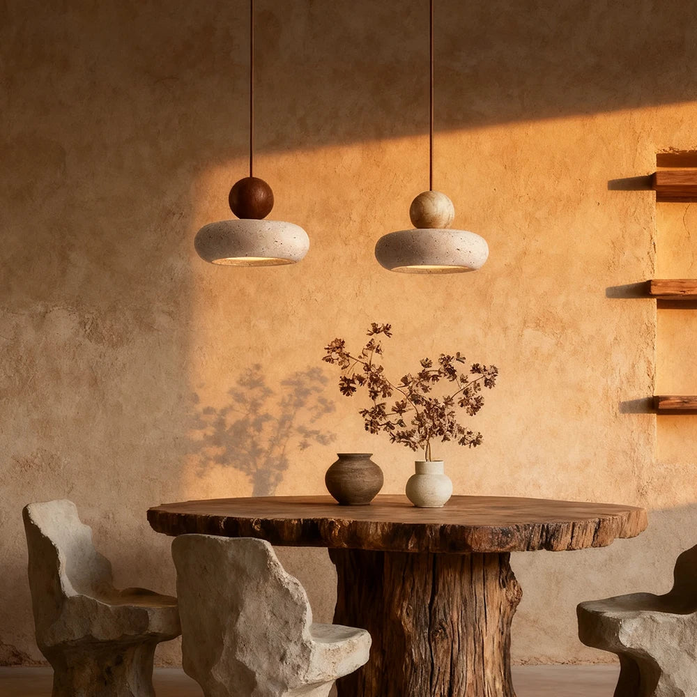 Pendente Cave Estilo Japonês em Pedra Natural