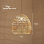 Pendente Trama Estilo Japonês em Rattan Natural