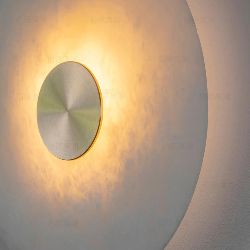 Arandela de Mármore Natural Redonda