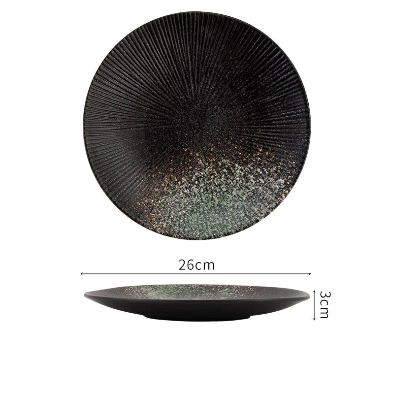 Prato Hana Retro em Cerâmica Japonesa