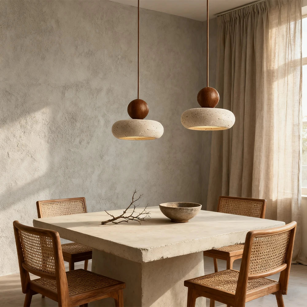 Pendente Cave Estilo Japonês em Pedra Natural