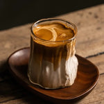 Copo de Café em Vidro Borossilicato com Textura Orgânica