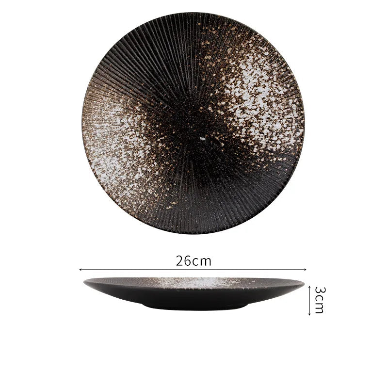 Prato Hana Retro em Cerâmica Japonesa