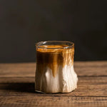 Copo de Café em Vidro Borossilicato com Textura Orgânica