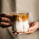 Copo de Café em Vidro Borossilicato com Textura Orgânica