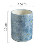Copo Tumbler Japonês em Cerâmica Pintada Artesanal