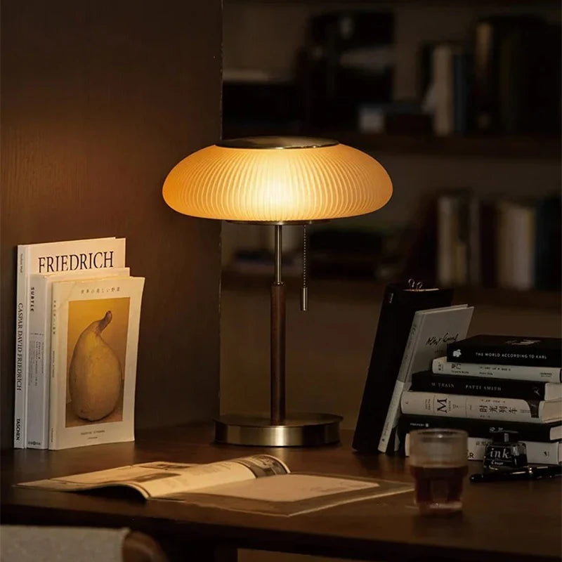 Abajur de Vidro Fosco Estilo Nórdico