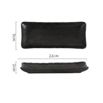 Prato Japonês Retangular para Sushi e Sobremesas em Cerâmica