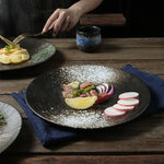 Prato Hana Retro em Cerâmica Japonesa