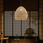 Pendente Trama Estilo Japonês em Rattan Natural